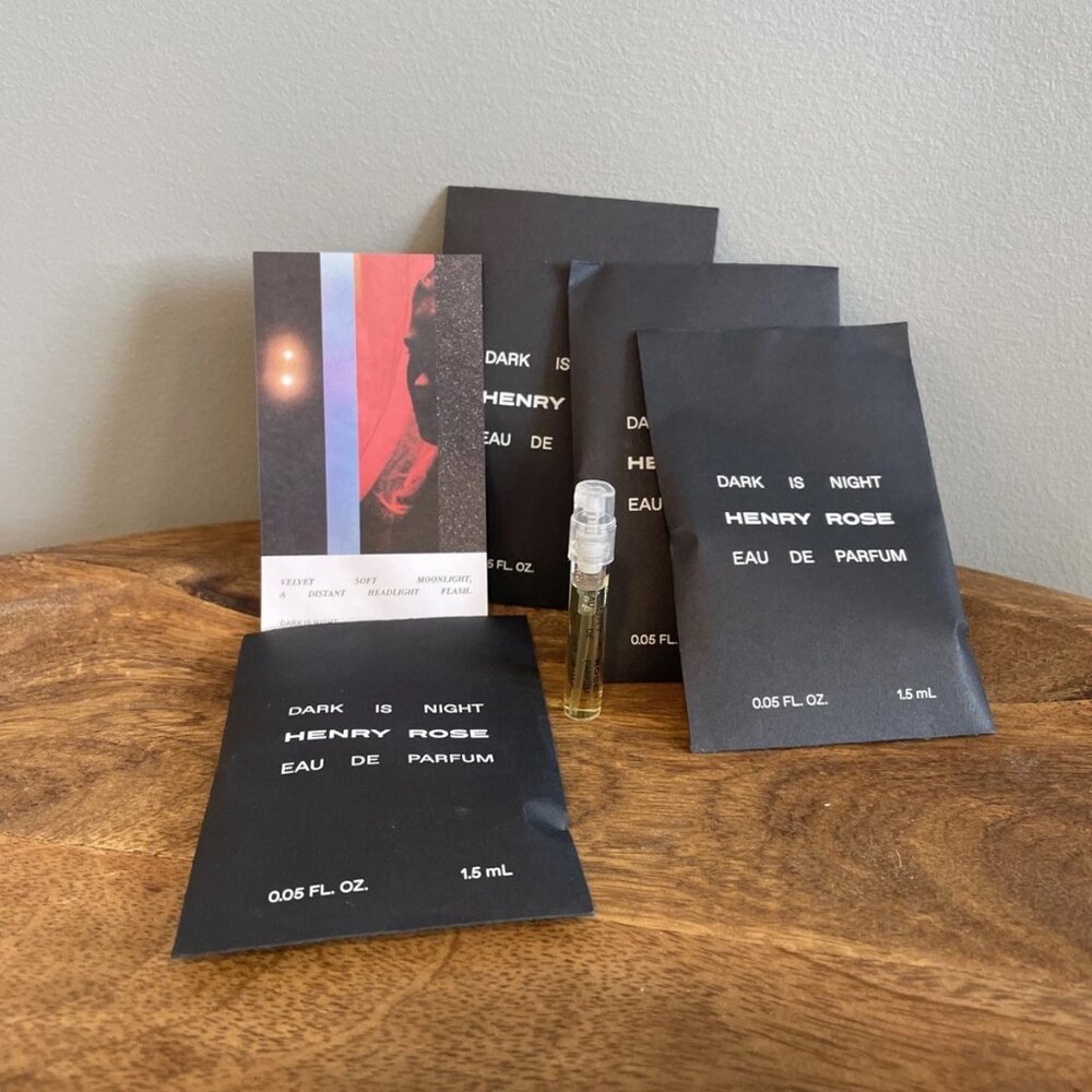 4 Henry Rose DARK is NIGHT Eau De Parfum mini Spray Sample‎ 1.5ml NEW & SEALED